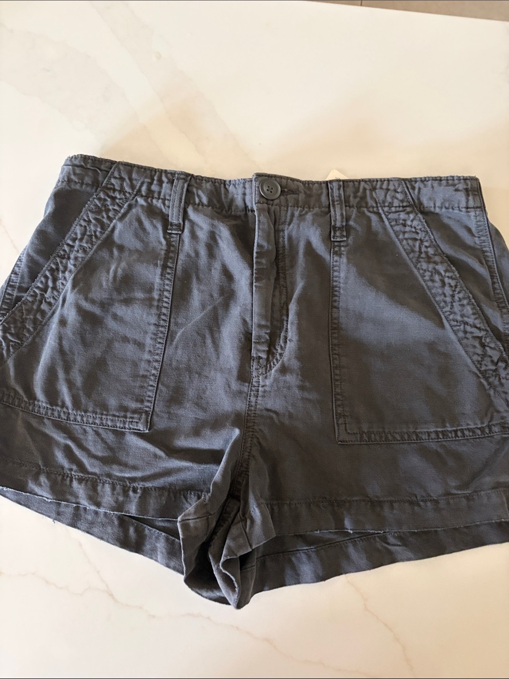 aerie High-Rise Utility Shorts in Slate - Picture 1 of 5